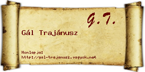Gál Trajánusz névjegykártya